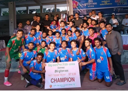 প্রীতি ফুটবল ম্যাচে ঢাবি চ্যাম্পিয়ন